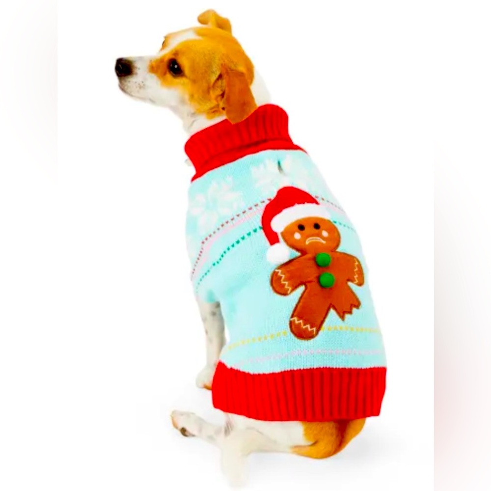 Merry Makings Gingerbread Man Dog Sweater Size XS NWT